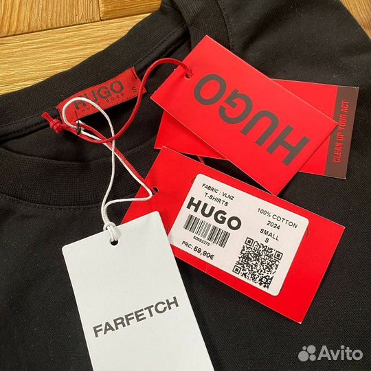 Футболка hugo мужская черная