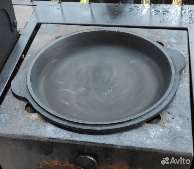 Крышка-сковорода чугунная 16 литров Узбекистан
