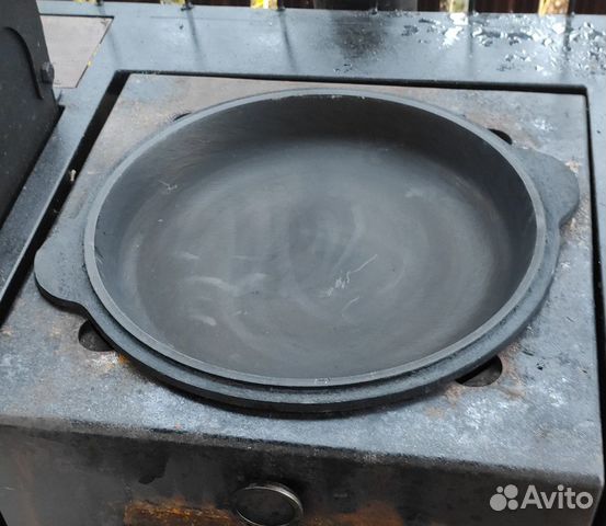 Крышка-сковорода чугунная 16 литров Узбекистан