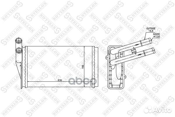 Радиатор печки audi 80 a4 86 Stellox 49 14741