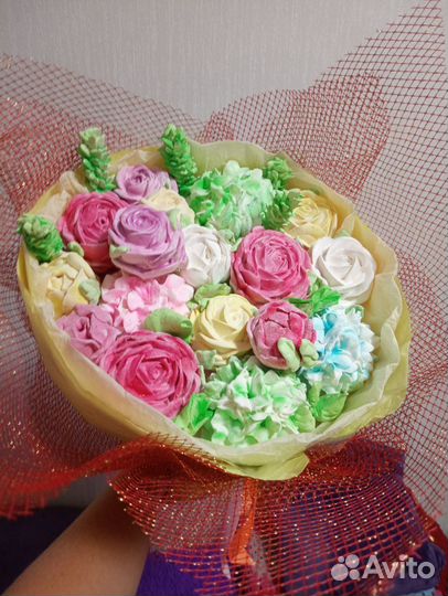 Сладкие букеты из зефира