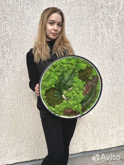 Панно из мха диаметр 40 см