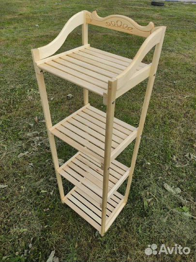 Этажерка Резная напольная, 4 яруса