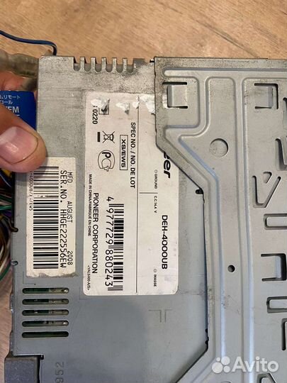 Автомагнитола pioneer deh-4000ub