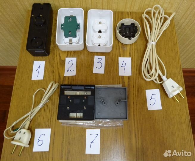 Удлинители,тройник, выключатель,розетки,вилки СССР