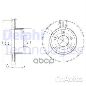Диск торм Jeep Grand Cherokee bg3533 Delphi