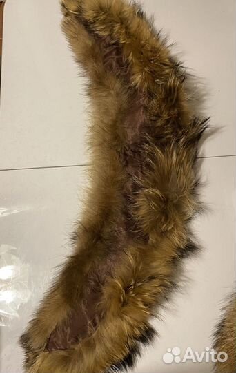 Воротник и шапка енот