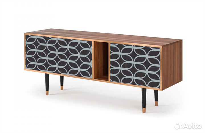 Тв-тумба T1 - Орех - Braided Blue