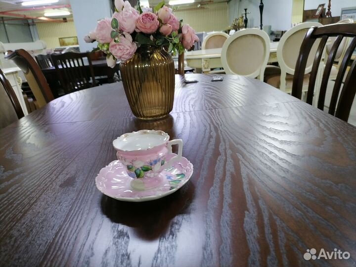 Чайная пара Кузнецов,старинная,костяной фарфор
