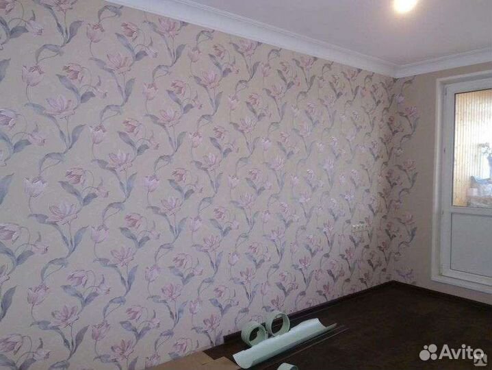 Услуги ремонт, поклейка обоев