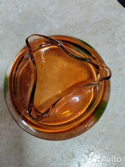 Пепельница цветное стекло СССР