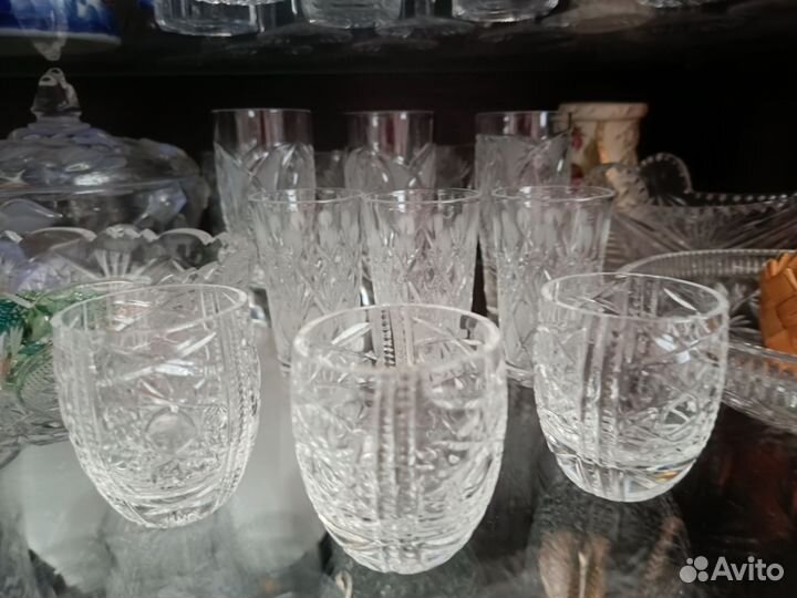 Хрустальные стаканы, стопки,cалатники