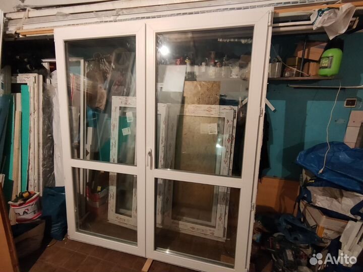 Распашные двери пвх (ш) 1760(в) 2030