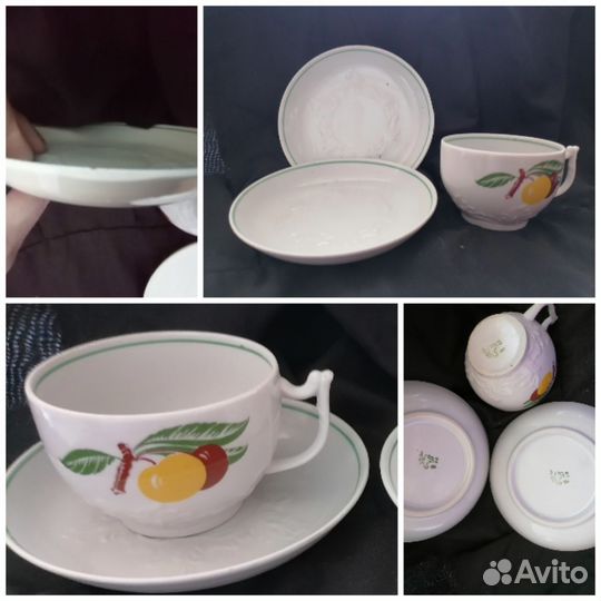 Чайные чашки клеймо СССР Вербилки Чайка Конаково