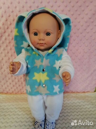 Пупс с кроваткой и новой одеждой