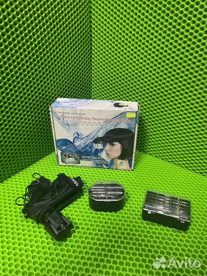 Налобная лупа с подсветкой Led