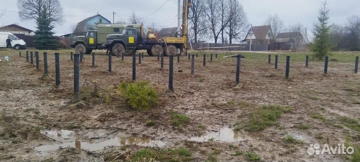 Монтаж винтовых свай под ключ