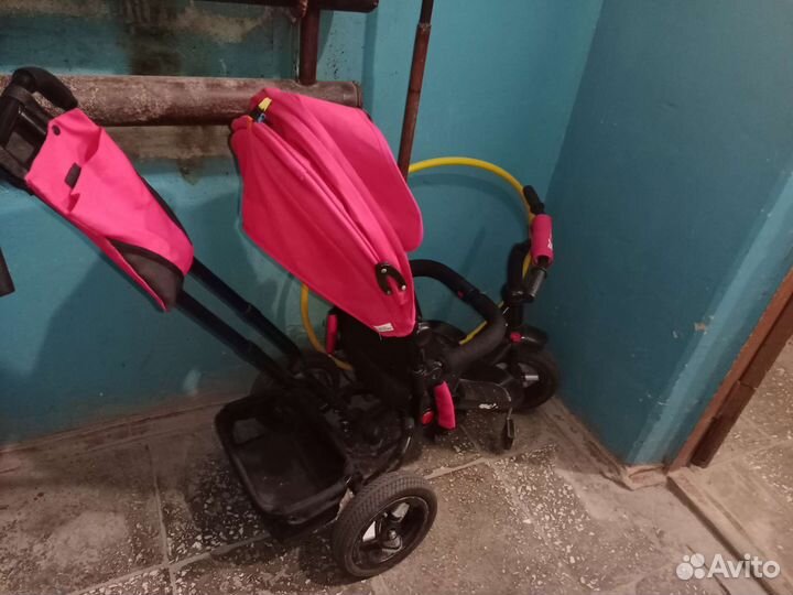 Велосипед коляска с ручкой