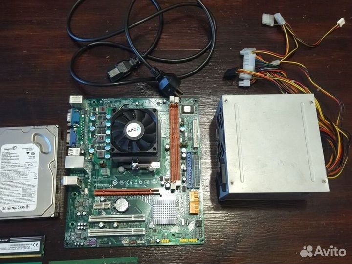 Комплектующие для пк мат плата,проц, ddr3, бп, HDD
