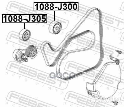 Ролик обводной chevrolet captiva 2010- 1088-J30