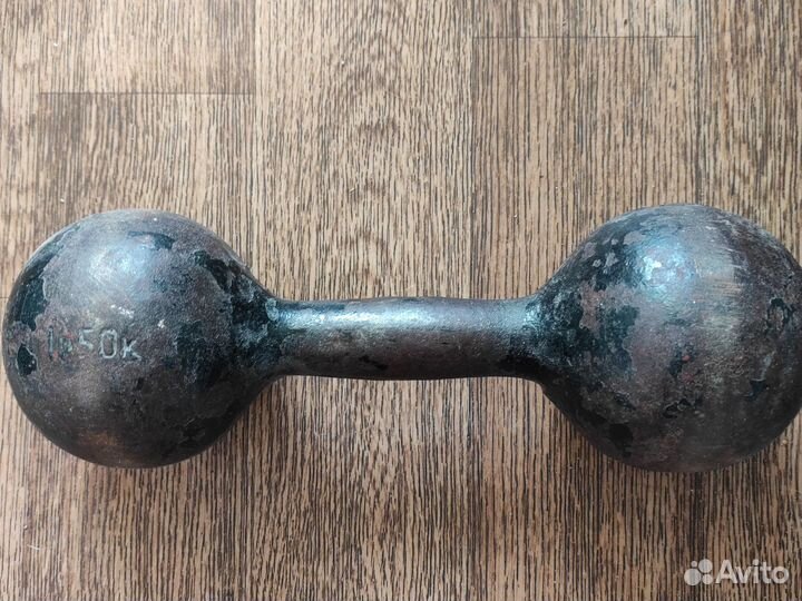 Гантеля советская чугунная