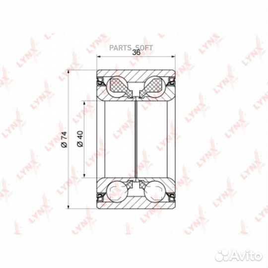 Lynxauto WB1126 Комплект подшипника ступицы колеса