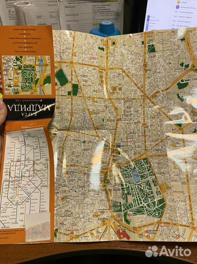 Карта Мадрида + испанско-русский словарь