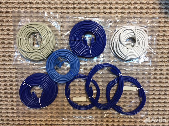 Патчкорды медные, 1.5 / 2 / 7 метров