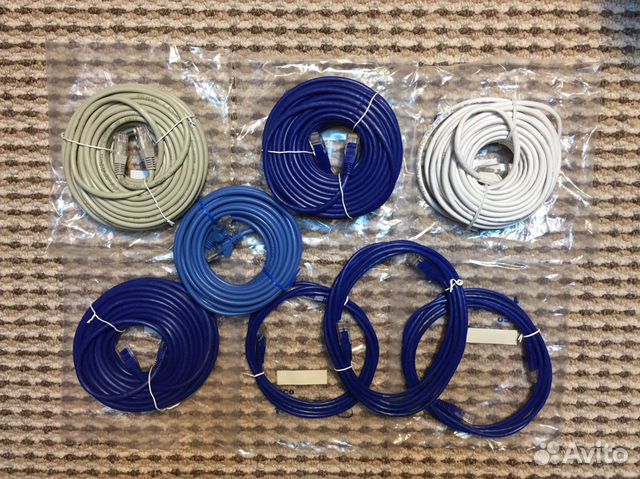 Патчкорды медные, 1.5 / 2 / 7 метров