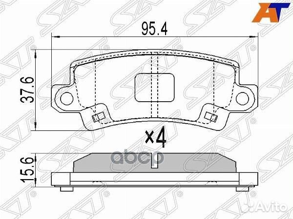 Колодки тормозные зад toyota corolla euro 02-06