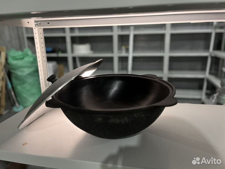 Казан чугунный узбекский алюминиевая крышка