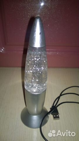Светодиодная лавовая лампа ночник с блёстками