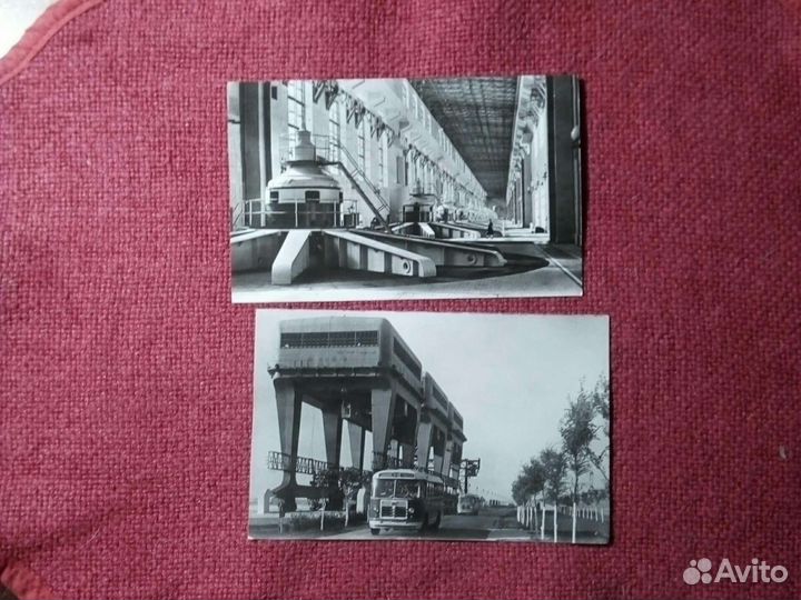 Фото Волжская гэс имени Ленина/ 2шт1958 г.ссср