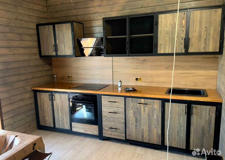 Кухня лофт на дачу в беседку летнюю кухню