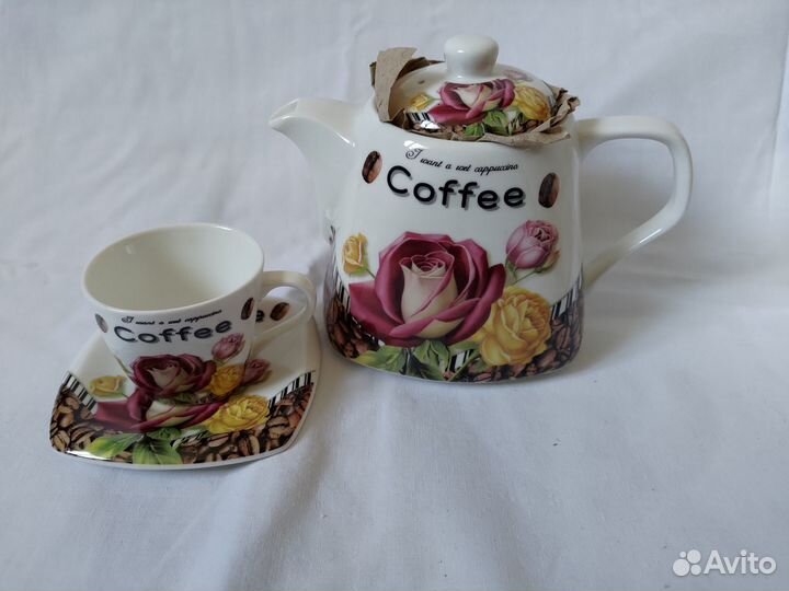 Кофейный сервиз новый керамика (на 6 персон)