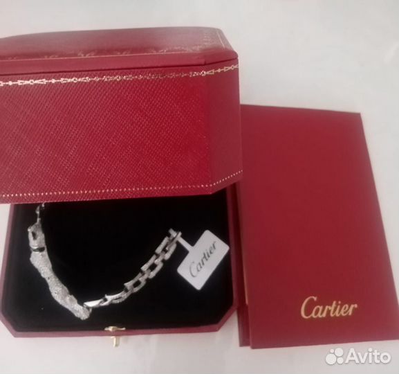 Серебряный браслет +серьги cartier