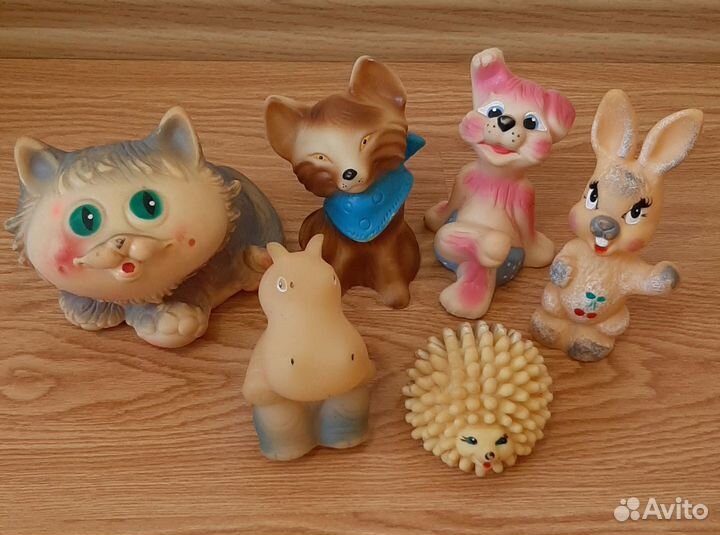 Детские игрушки СССР резиновые, пластик, мягкие