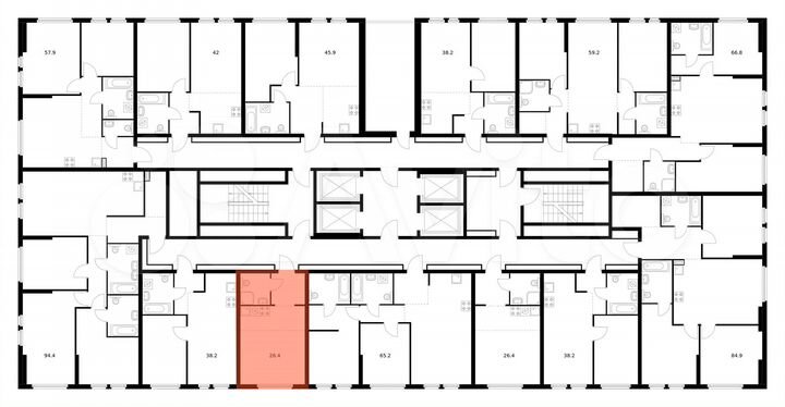 Квартира-студия, 26,4 м², 17/32 эт.