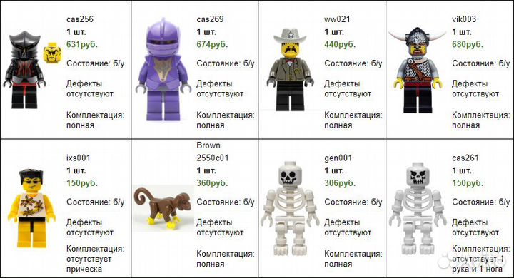 Lego минифигурки