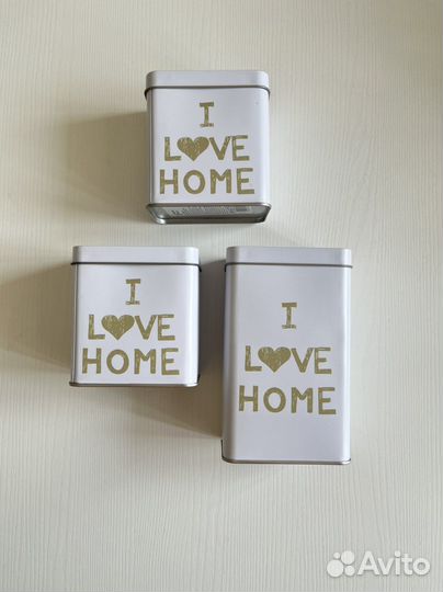 Жестяные банки Hoff (I love home) новые
