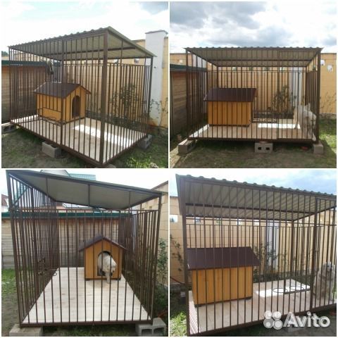Вольер для собак с будкой