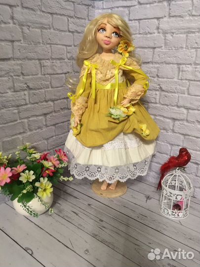 Кукла лепная коллекционная
