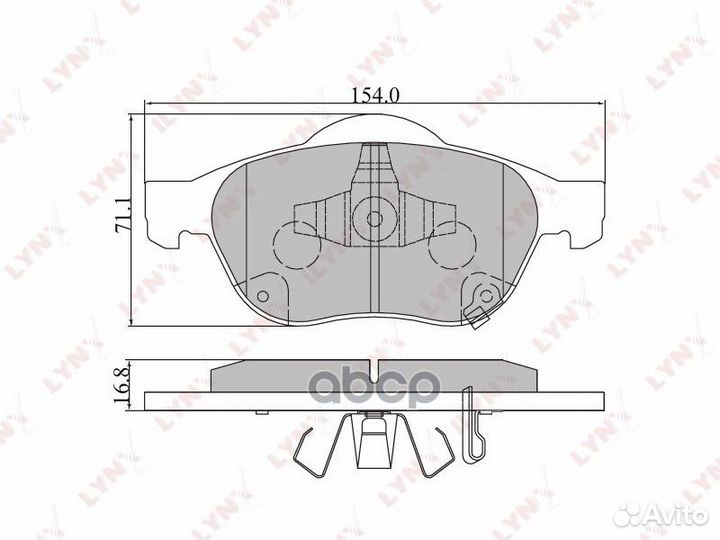 Колодки тормозные передние toyota Avensis(T22)