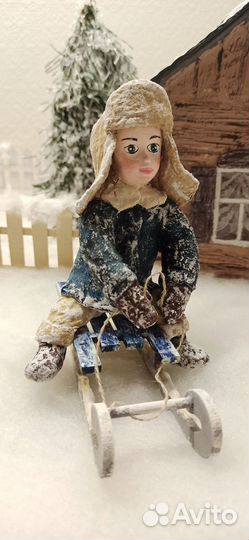 Ватная игрушка ручной работы