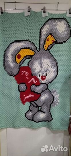 Плед детский вязаный ручная работа