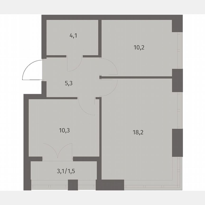 2-к. квартира, 49,6 м², 9/11 эт.