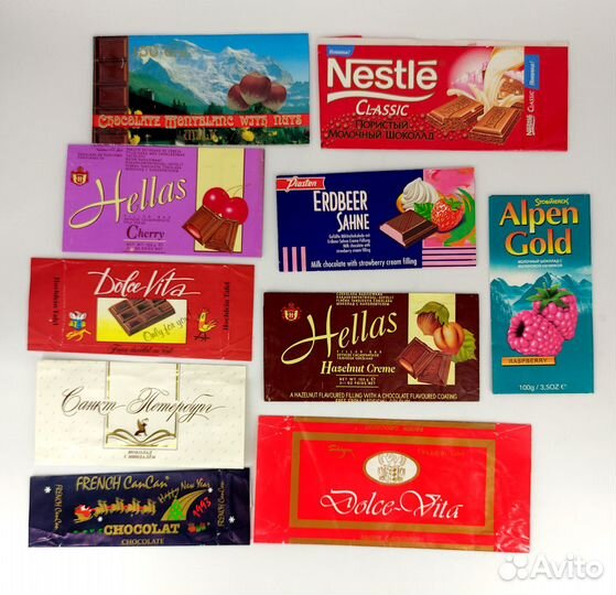 Обертка Фантик Этикетка шоколада 90х годов