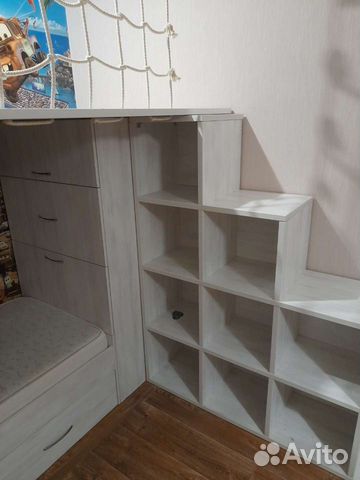 Детский уголок с кроватью и игровой ширина 227,5см