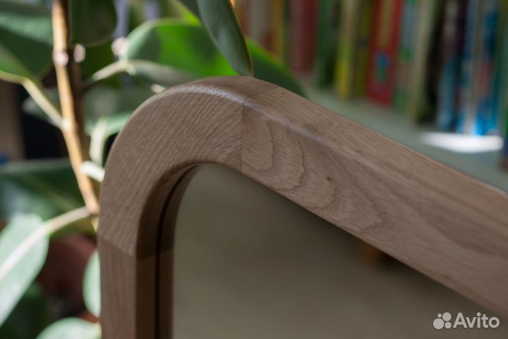 Зеркало для ванной 600*800мм массив дуба