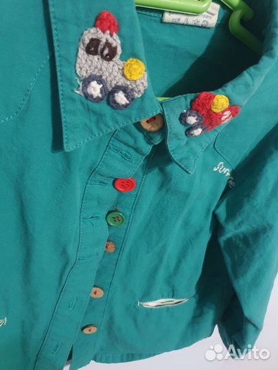 Корейская рубашка для мальчика с вышевкой